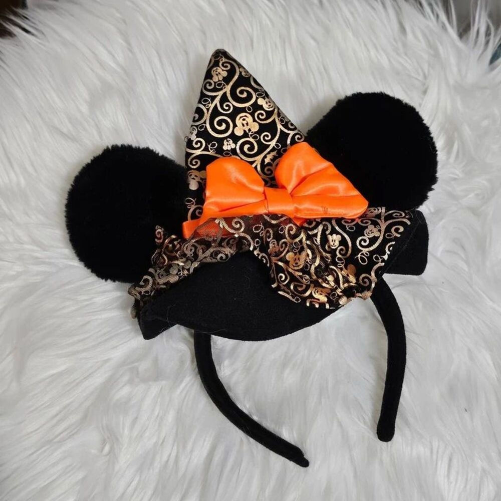 Disney Parks Minnie Mouse Witch Ears Hallow Disneyland Resort Youth Size